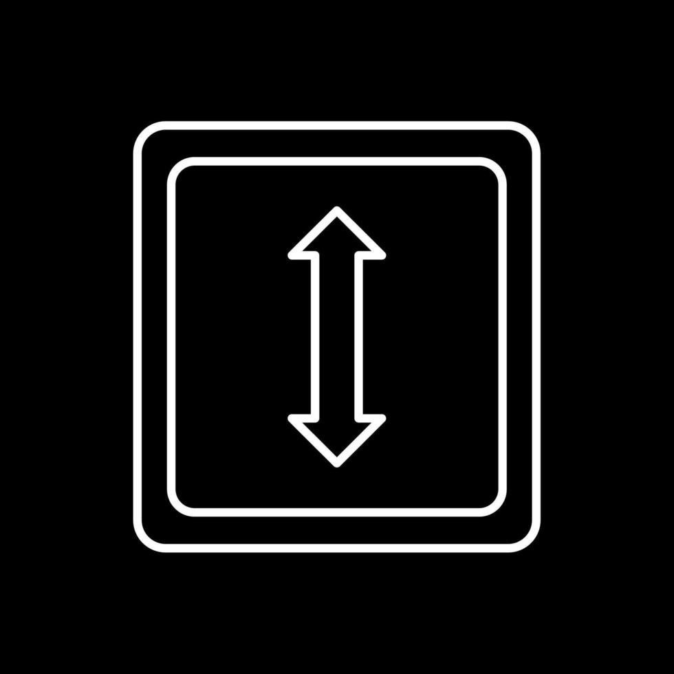 Double Arrow Line Inverted Icon vector