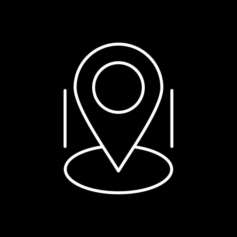 Pin Line Inverted Icon vector