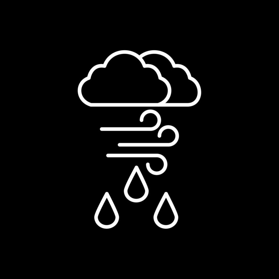 Humidity Line Inverted Icon vector