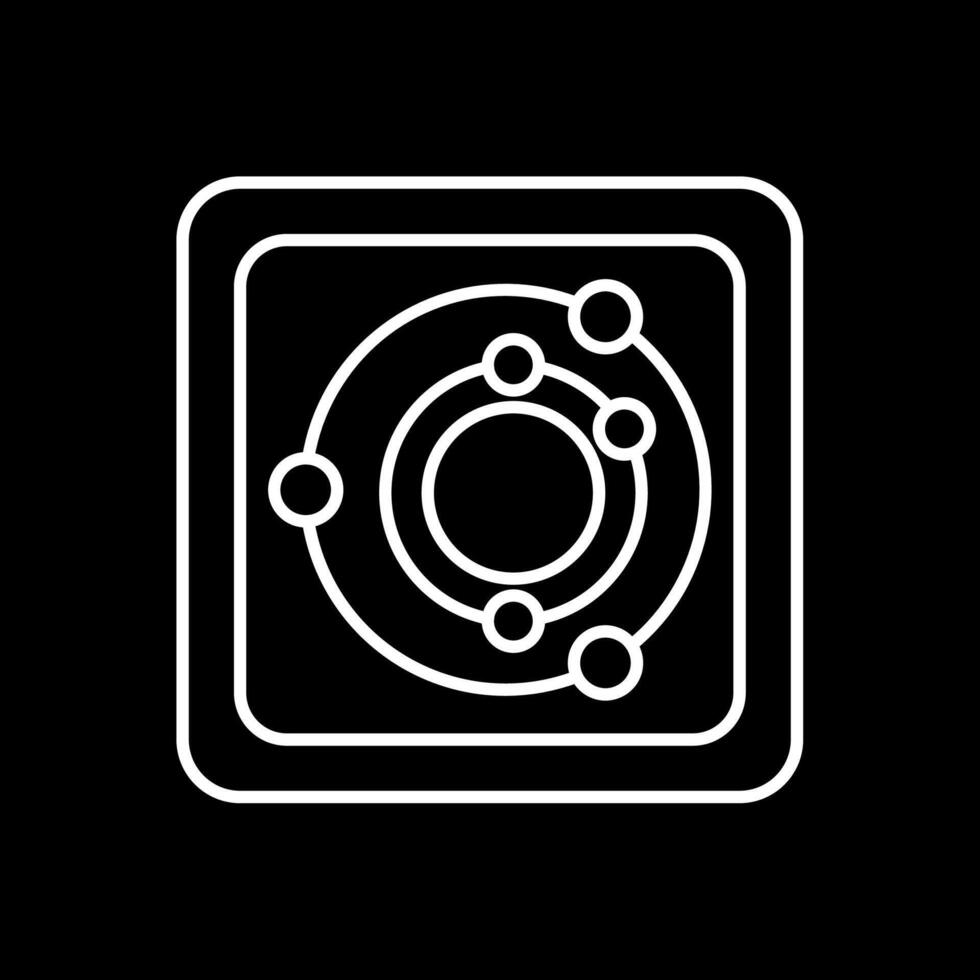 Radar Line Inverted Icon vector