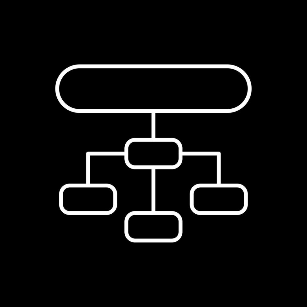 Hierarchical Structure Line Inverted Icon vector