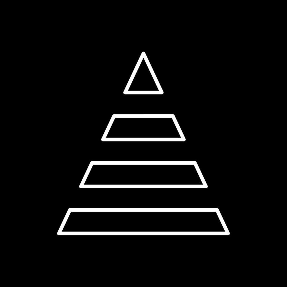icono de línea piramidal invertida vector