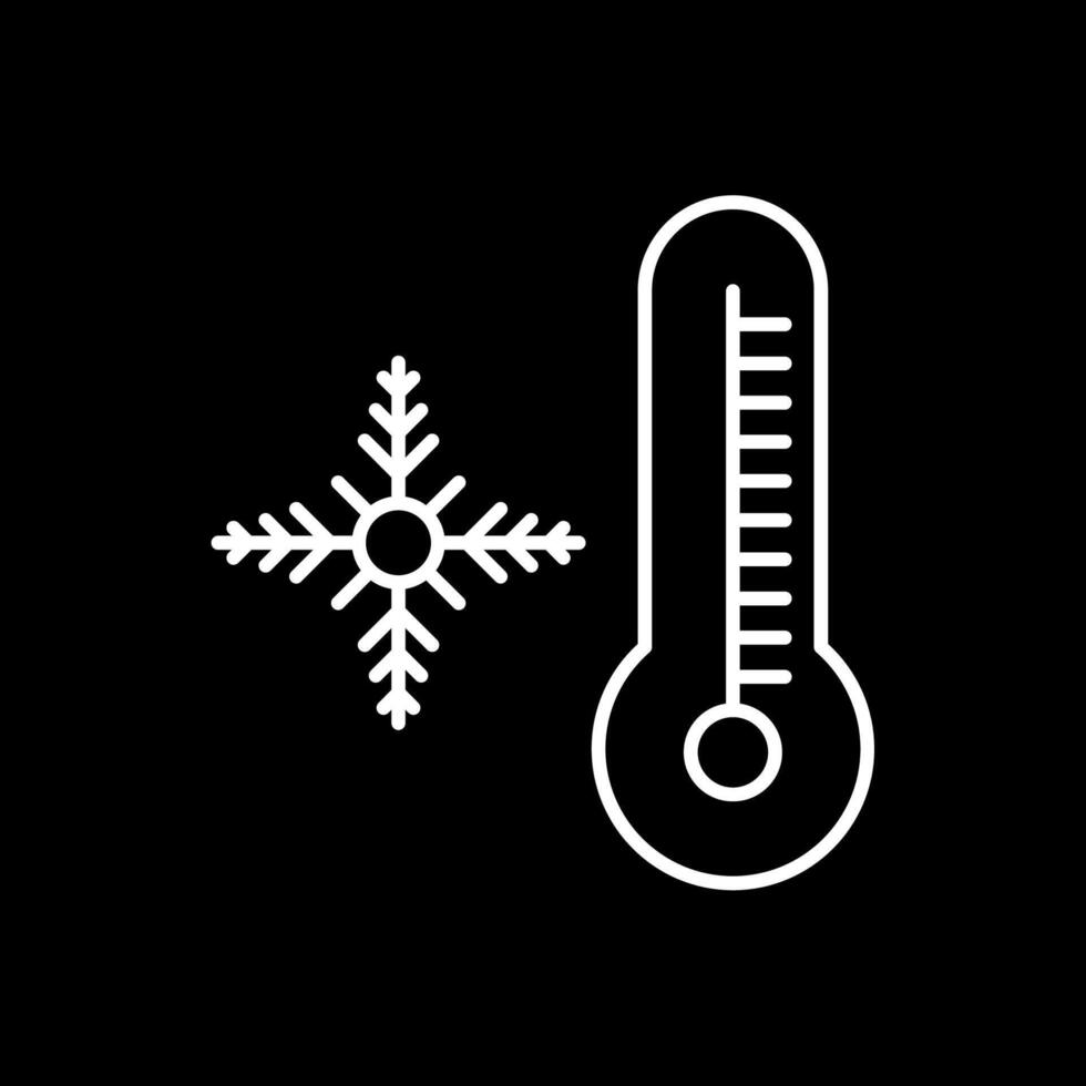 icono de línea de copo de nieve invertida vector