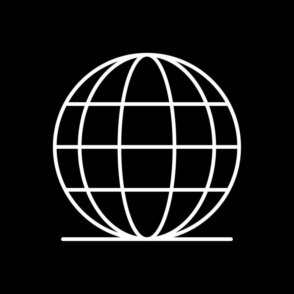 Worldwide Line Inverted Icon vector