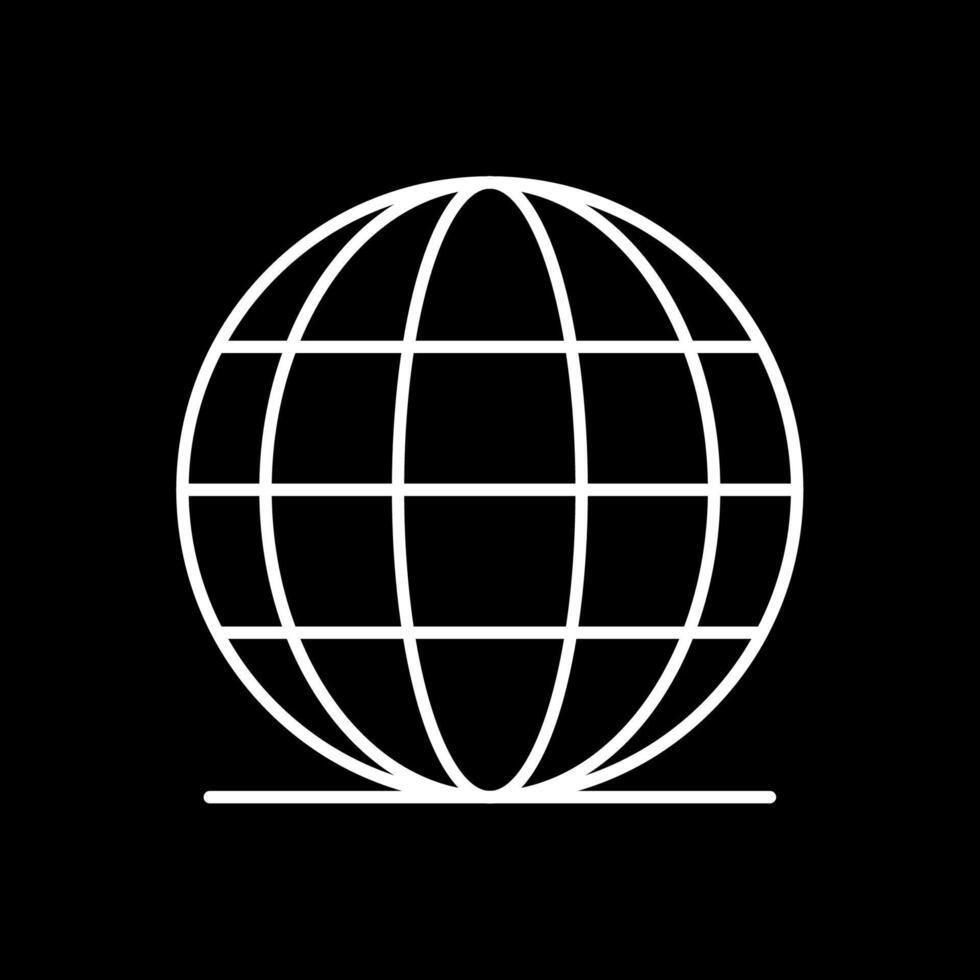 Worldwide Line Inverted Icon vector
