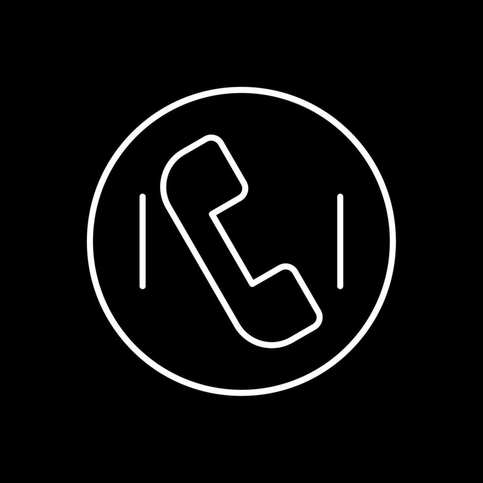 Phone Call Line Inverted Icon vector