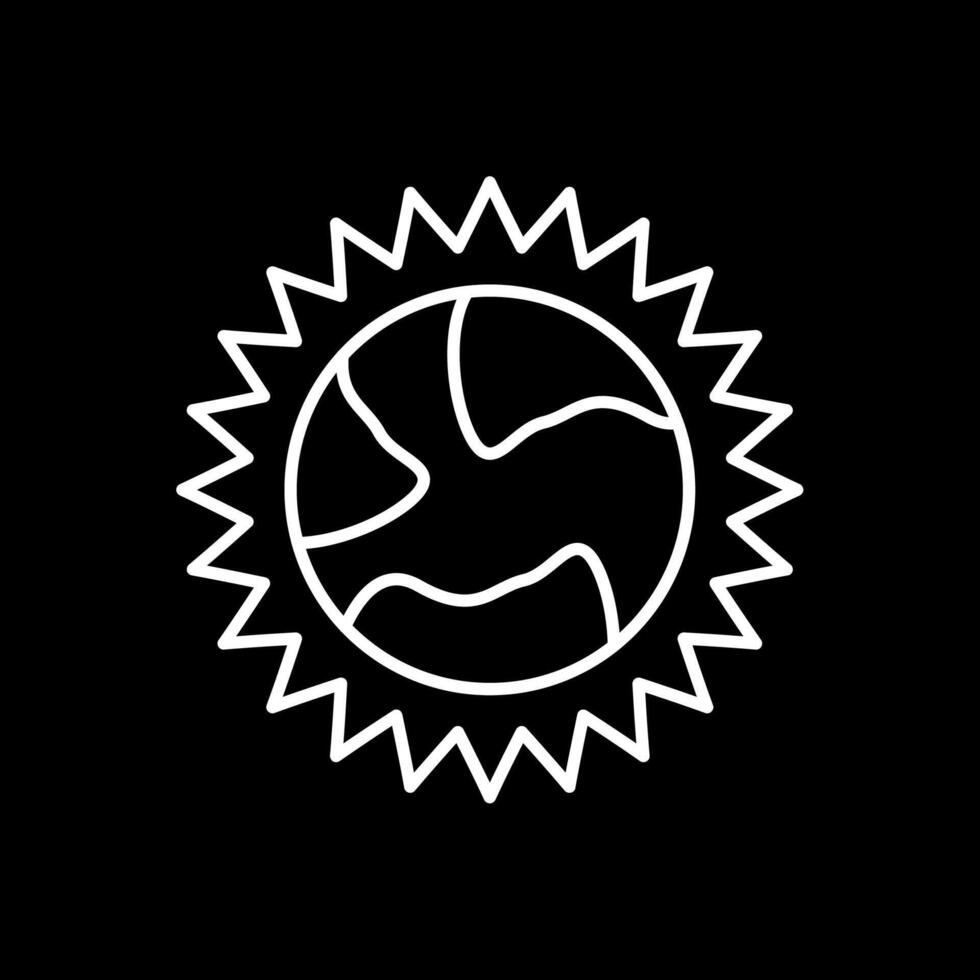 Sun Line Inverted Icon vector