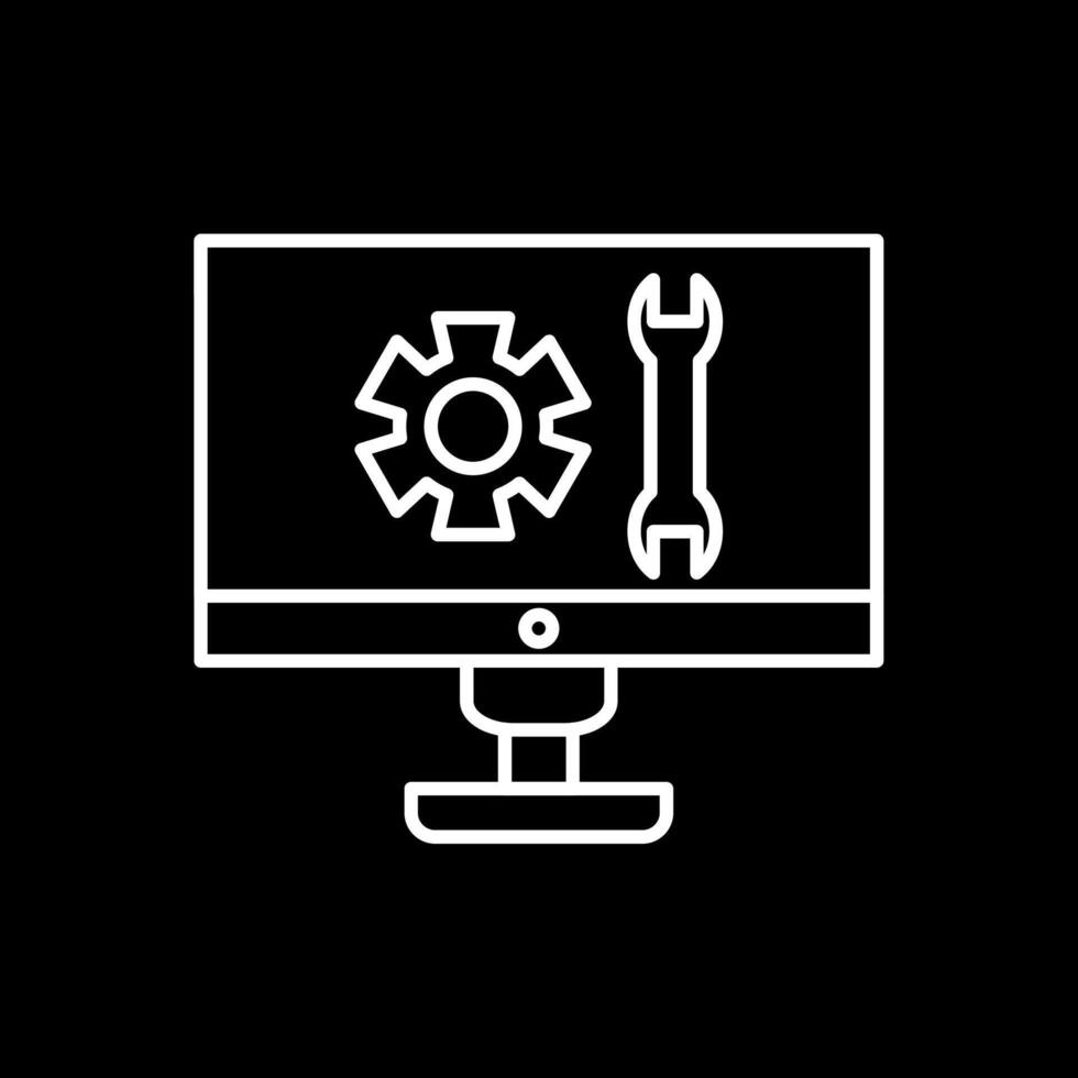 Technical Support Line Inverted Icon vector