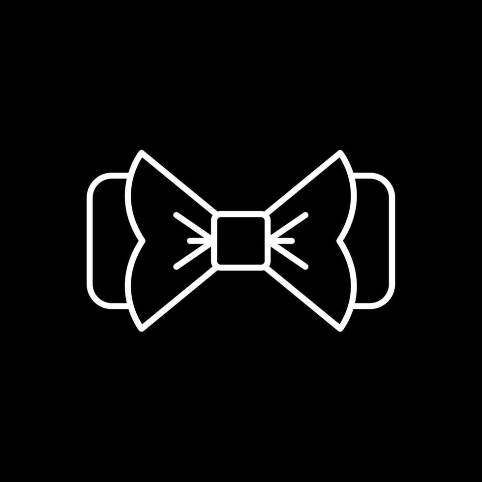 Bow Tie Line Inverted Icon vector