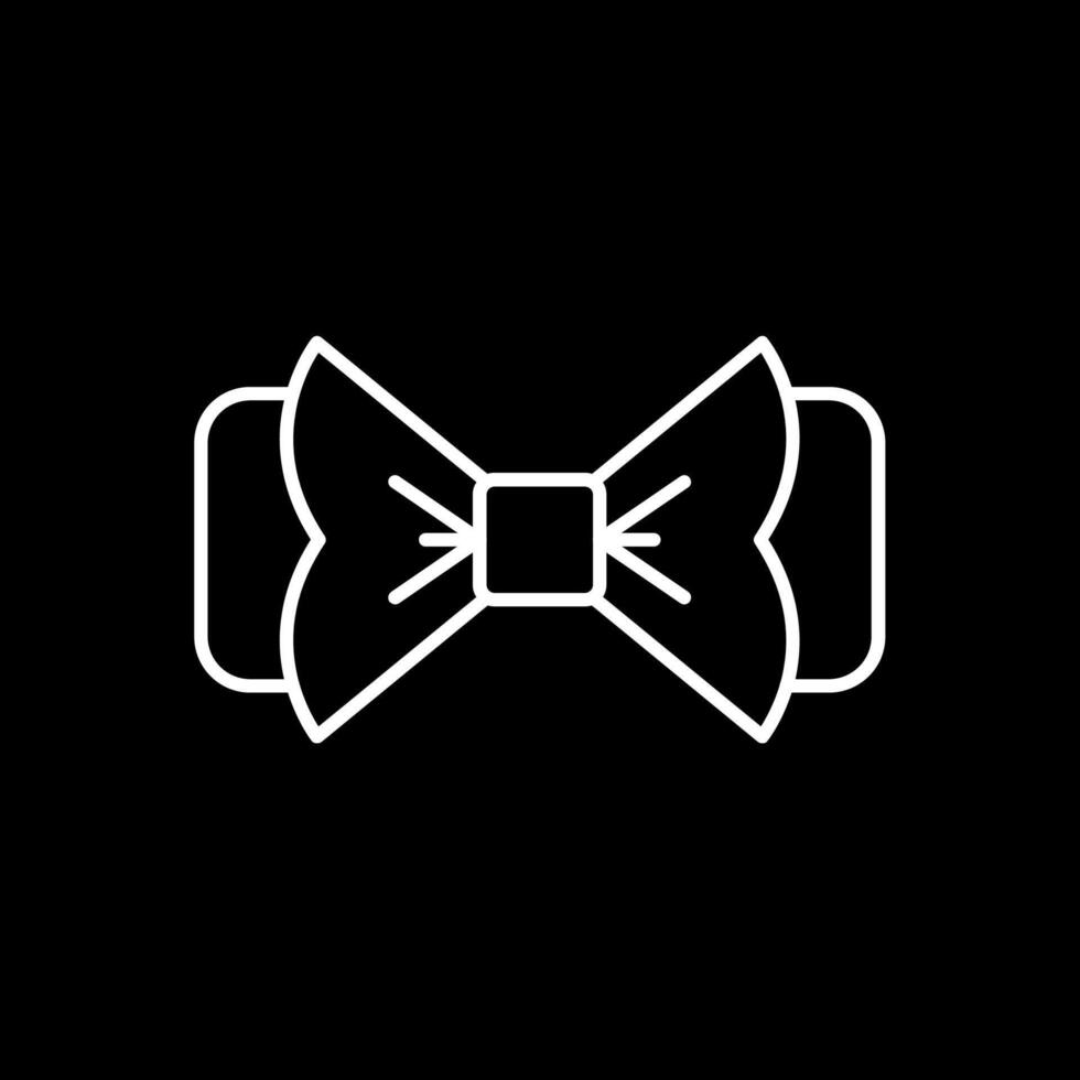 Bow Tie Line Inverted Icon vector