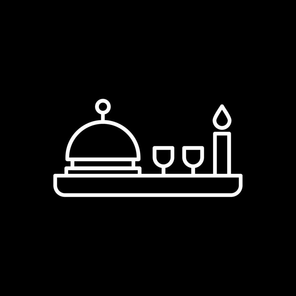 Dinner Line Inverted Icon vector