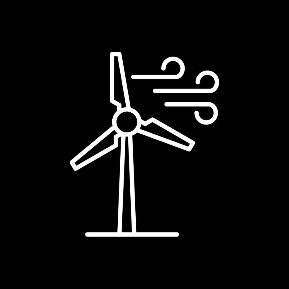 Windmills Line Inverted Icon vector