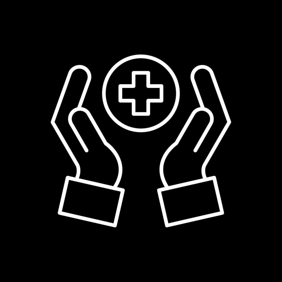 Health Care Line Inverted Icon vector