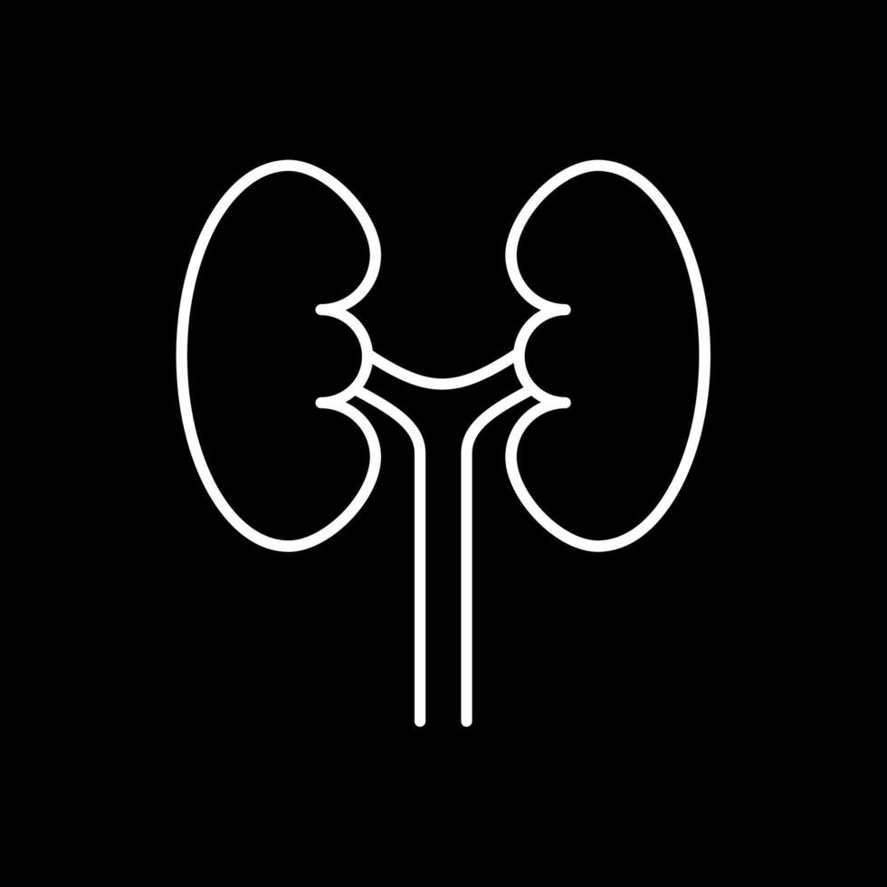 Urology Line Inverted Icon vector