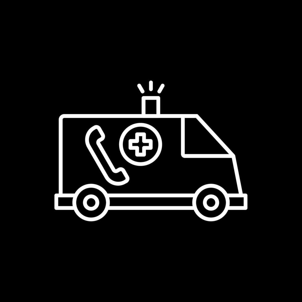 Emergency Line Inverted Icon vector