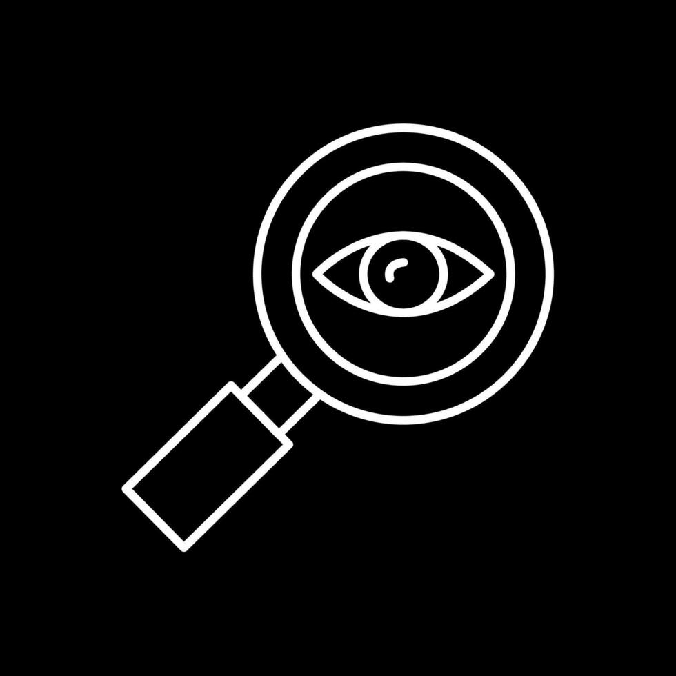 Ophthalmology Line Inverted Icon vector