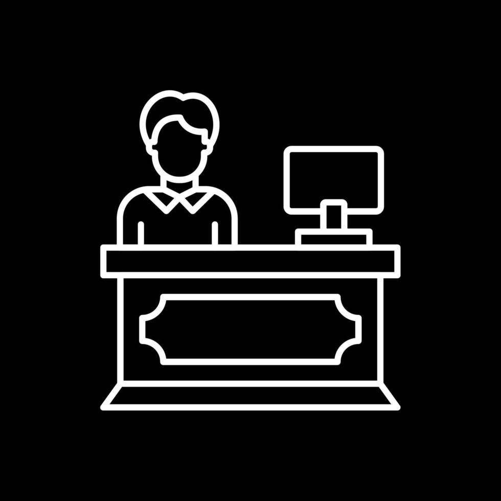 Reception Line Inverted Icon vector