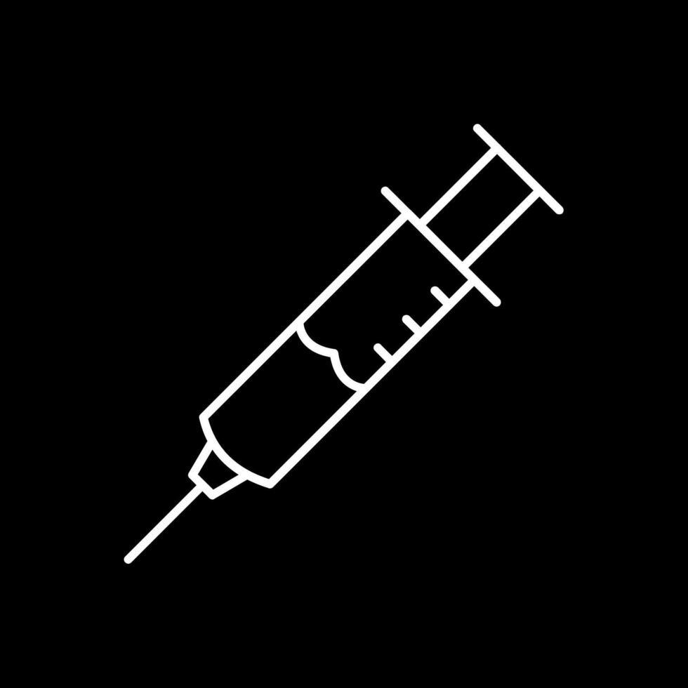 Injection Line Inverted Icon vector