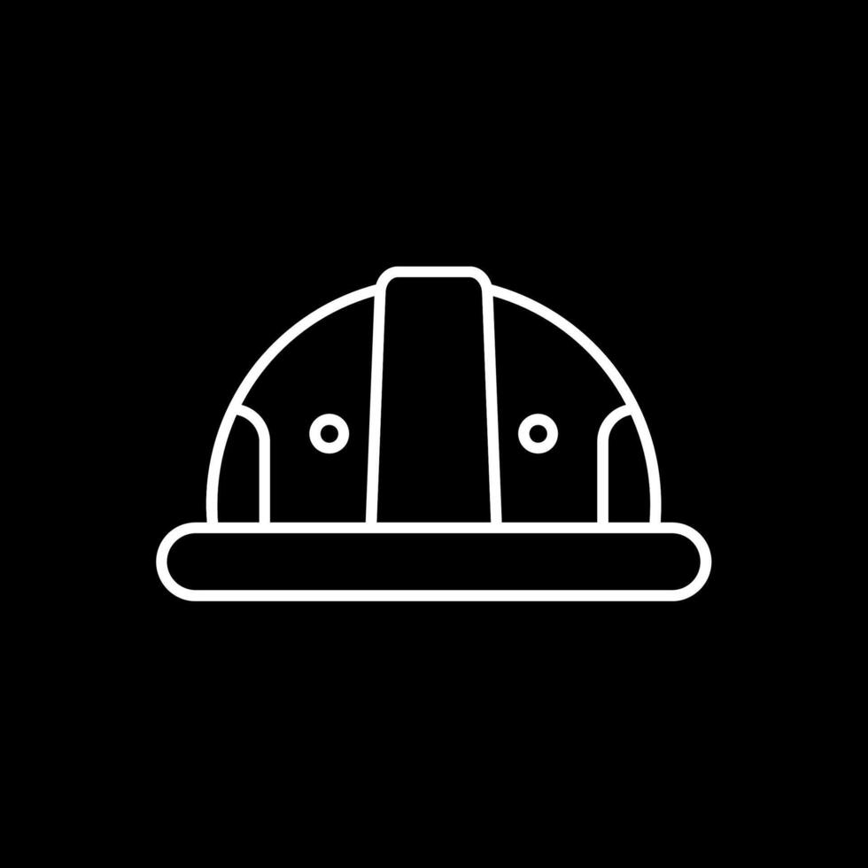 Helmet Line Inverted Icon vector
