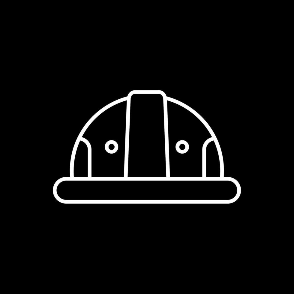 Helmet Line Inverted Icon vector