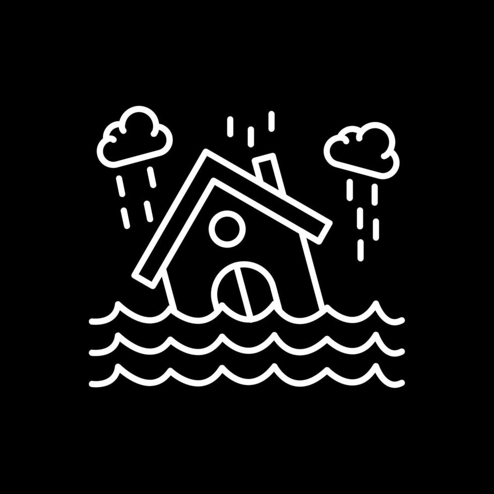 Flood Line Inverted Icon vector