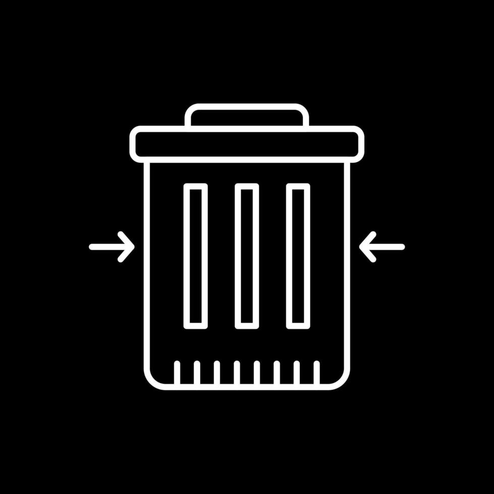 Waste Reduction Line Inverted Icon vector