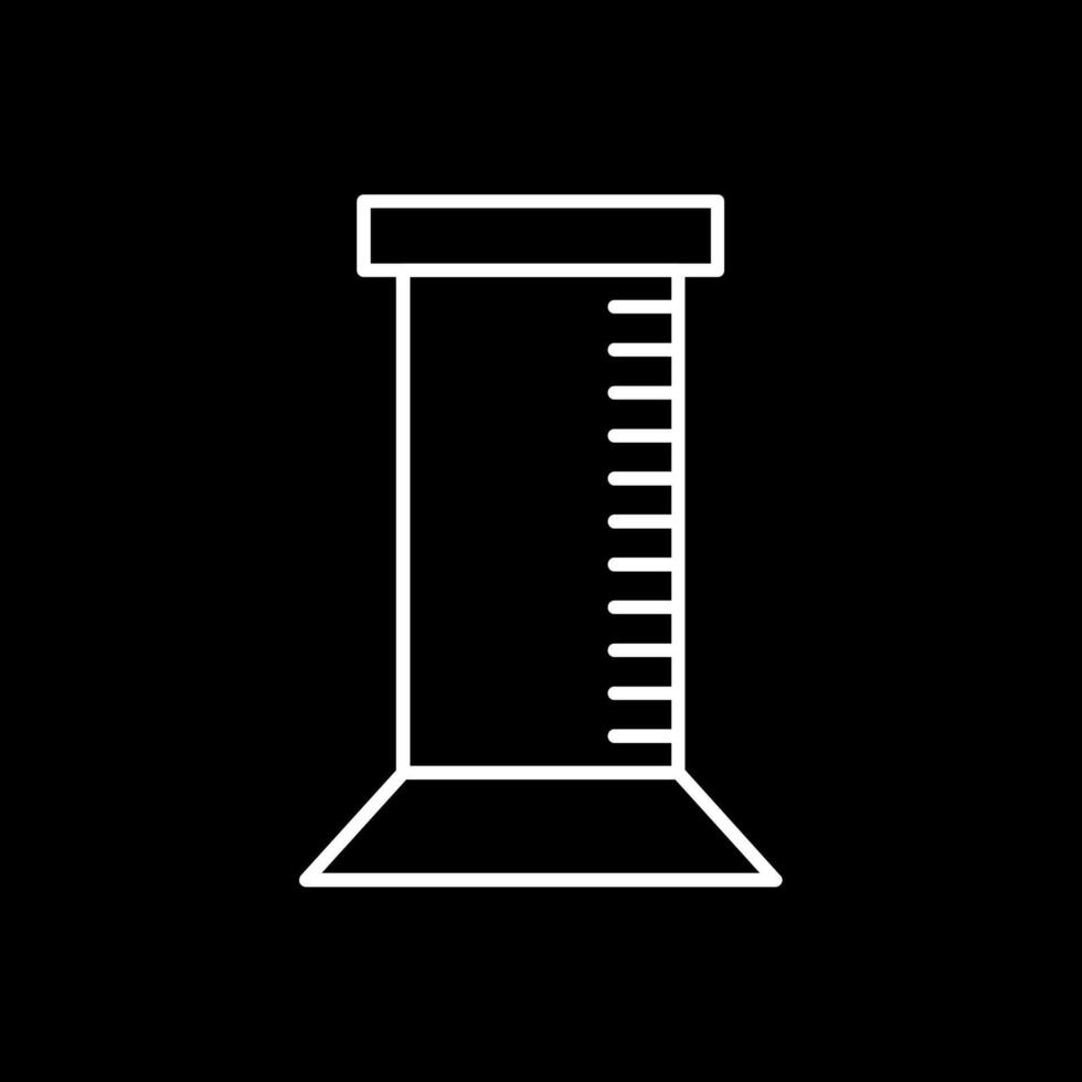 Graduated Cylinder Line Inverted Icon vector