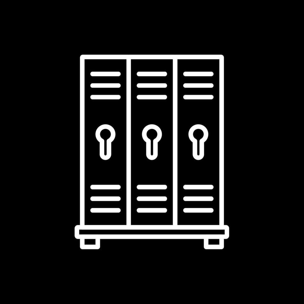 Lockers Line Inverted Icon vector