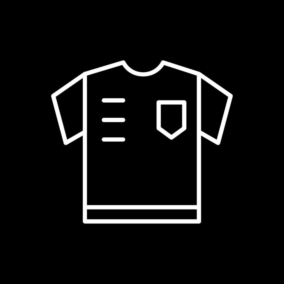 Referee Shirt Line Inverted Icon vector