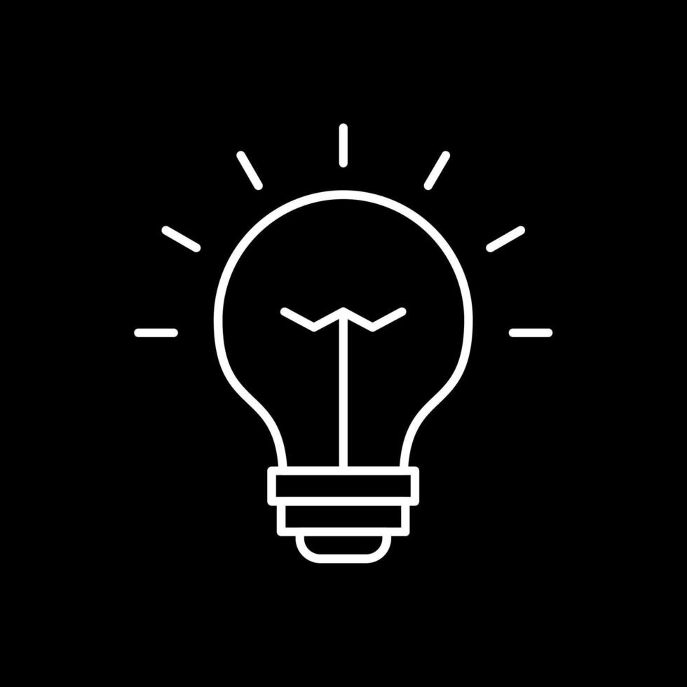 Idea Line Inverted Icon vector