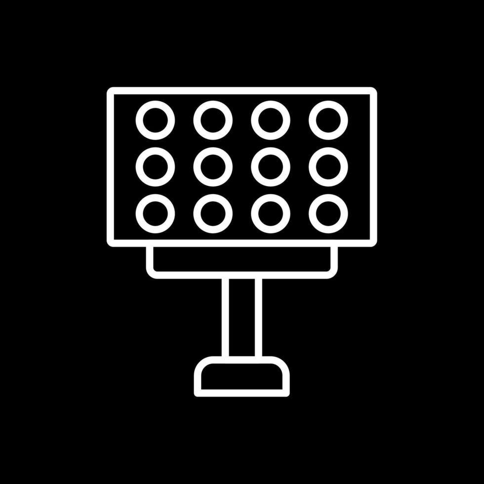 Stadium Lights Line Inverted Icon vector