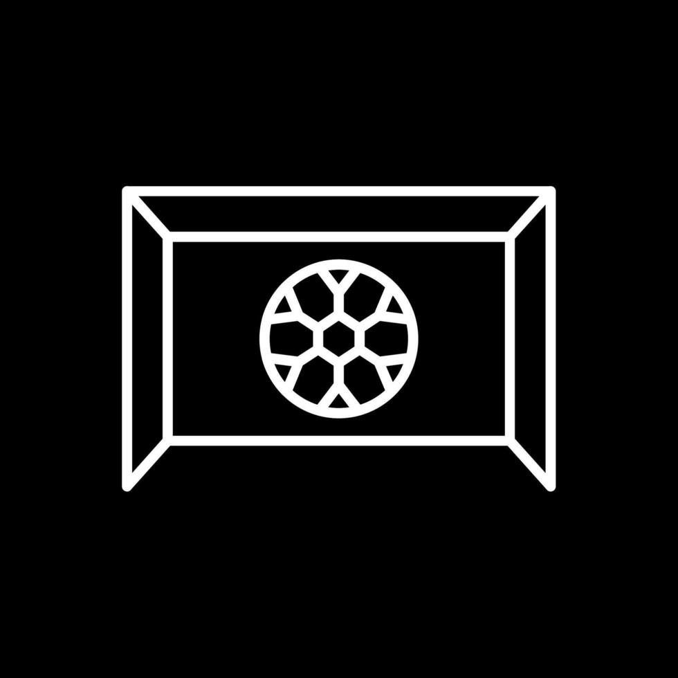 Goalie Line Inverted Icon vector