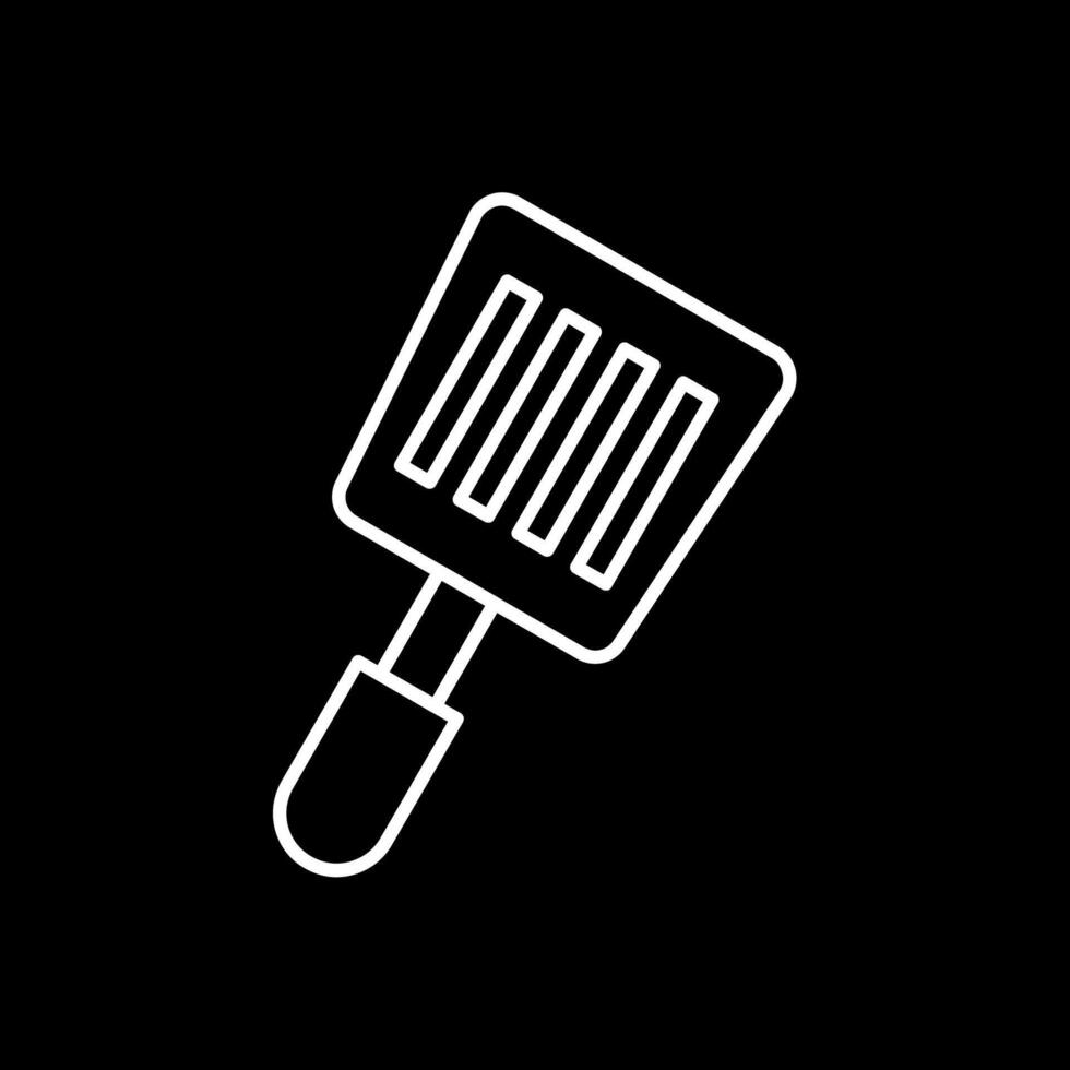 Spatula Line Inverted Icon vector