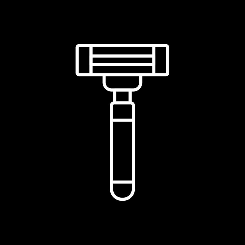 Razor Line Inverted Icon vector