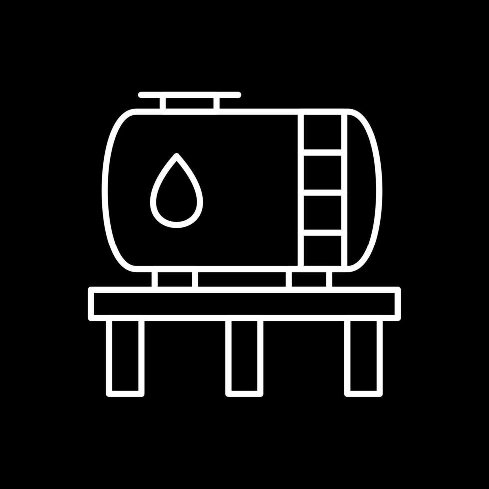 Tank Line Inverted Icon vector