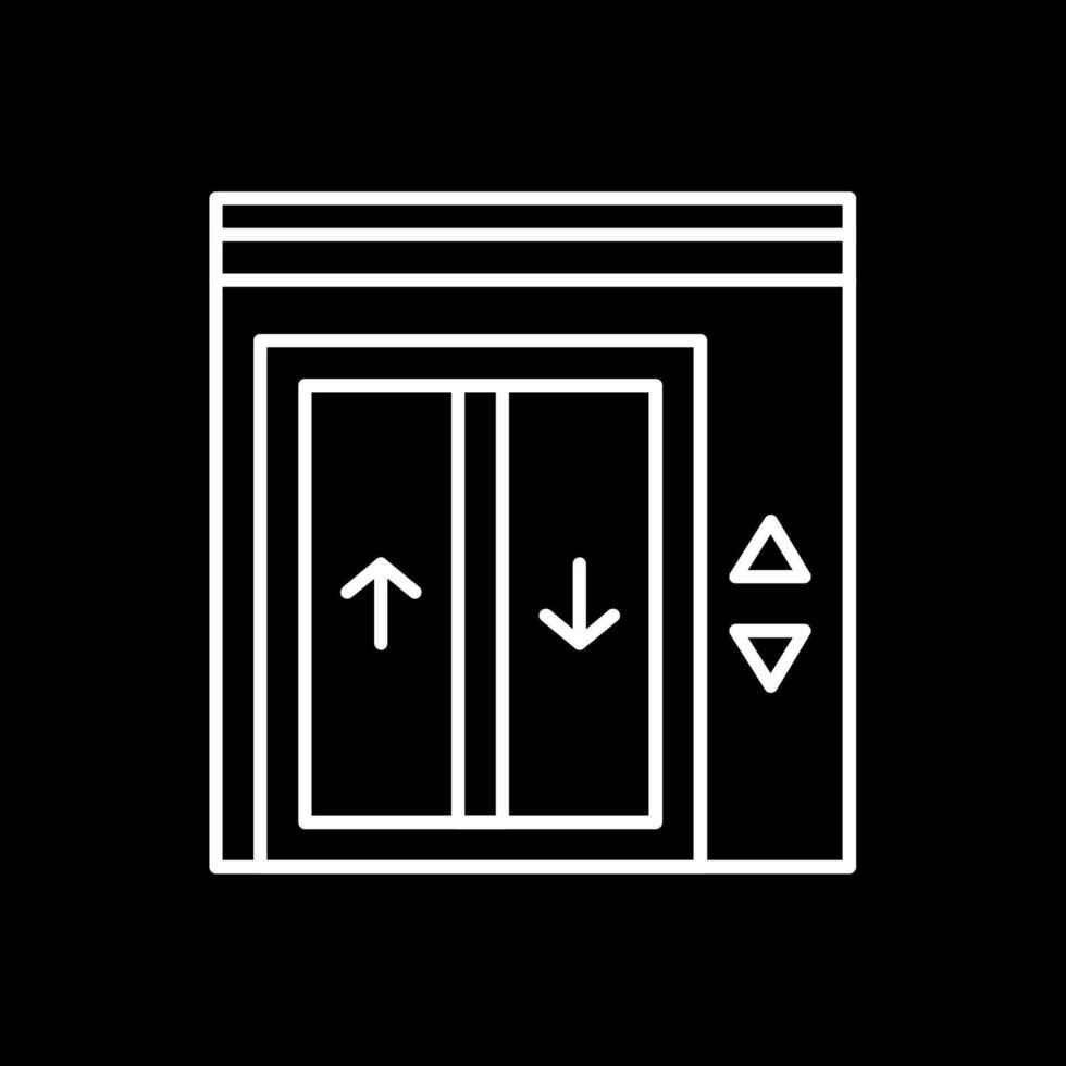 Elevator Line Inverted Icon vector