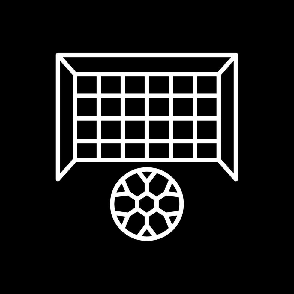 Goal Post Line Inverted Icon vector