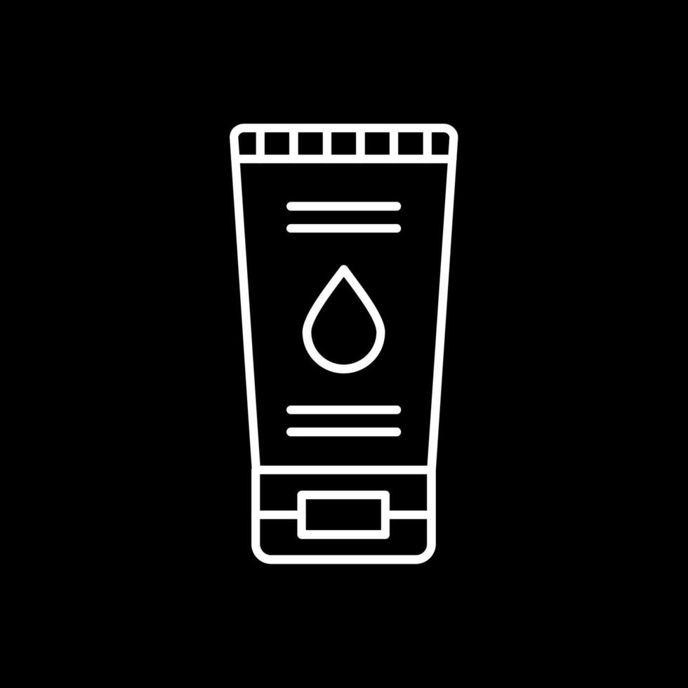 Face Wash Line Inverted Icon vector