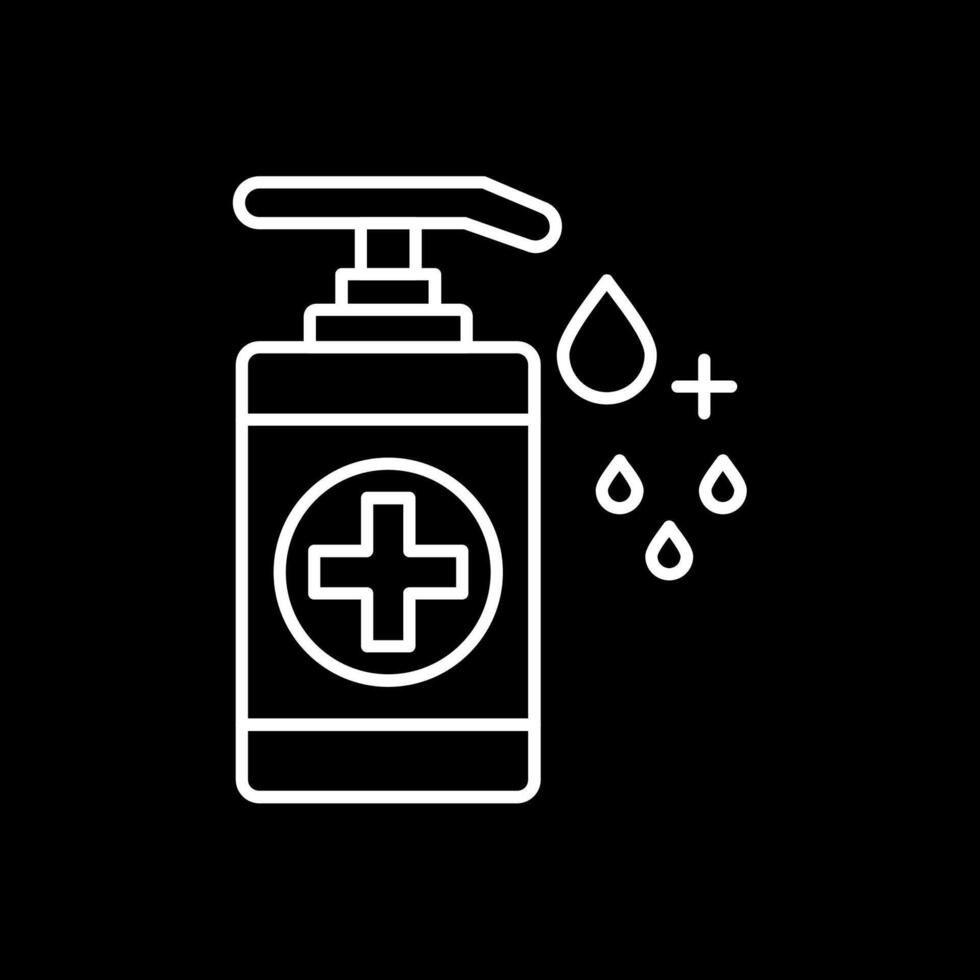 Hand Sanitizer Line Inverted Icon vector