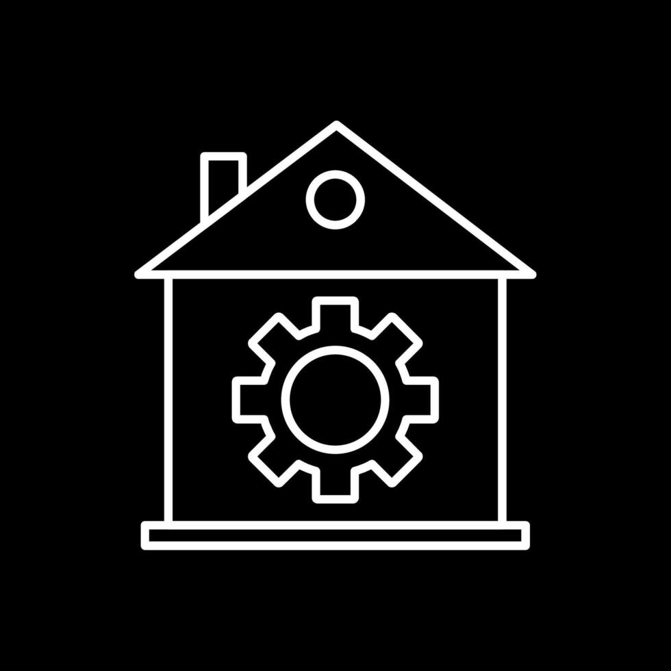 Home Setting Line Inverted Icon vector