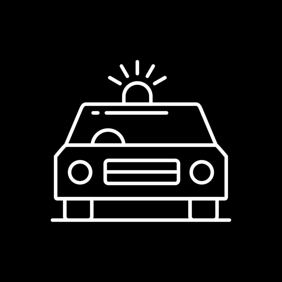 Car Siren Line Inverted Icon vector