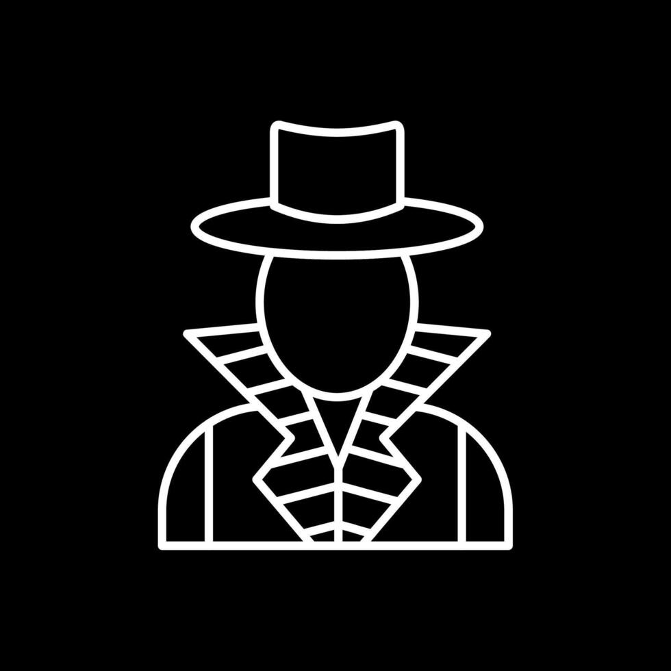 Criminal Line Inverted Icon vector