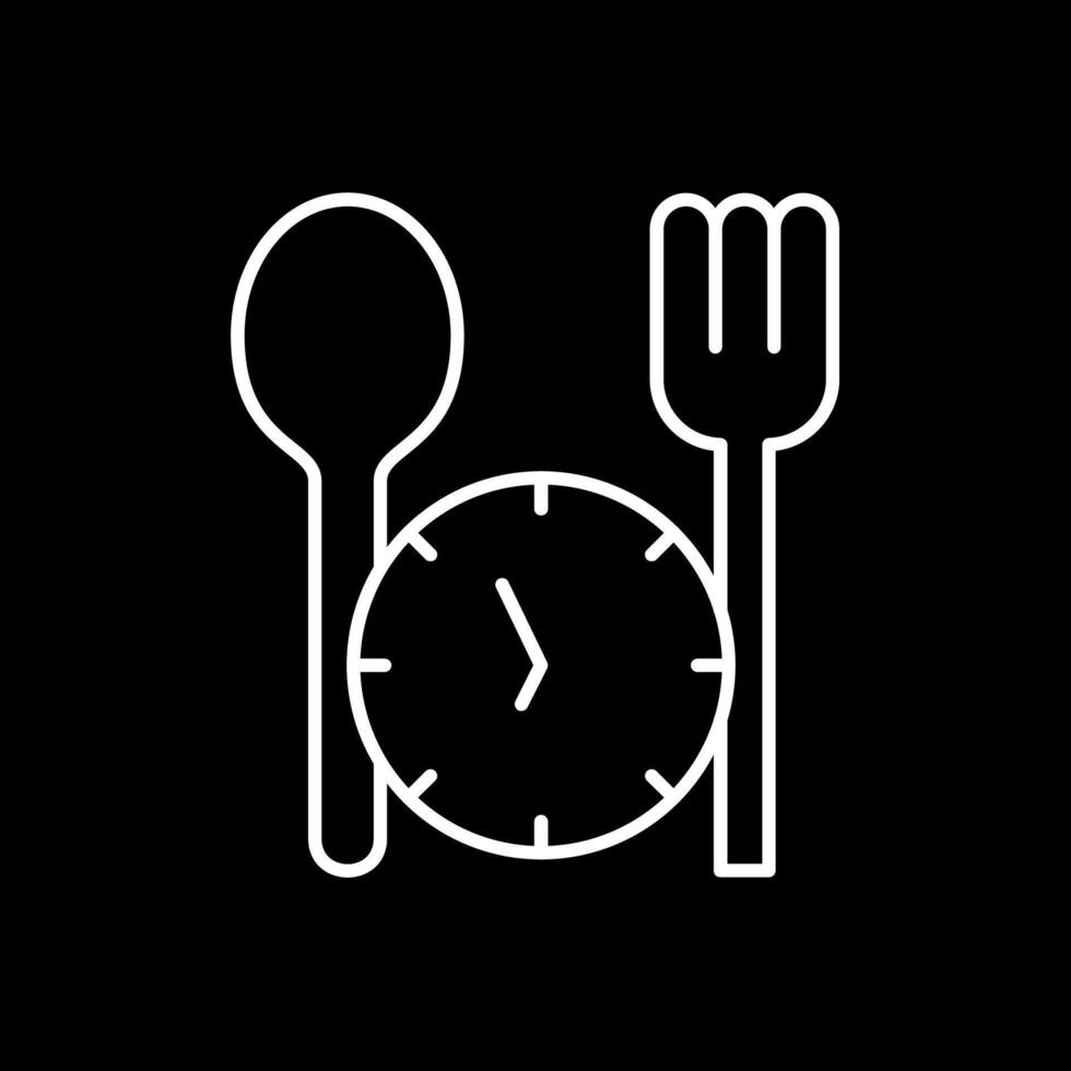 Fasting Line Inverted Icon vector