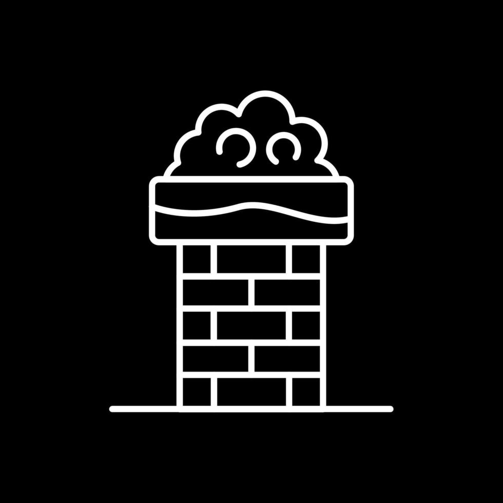 Chimney Top Line Inverted Icon vector