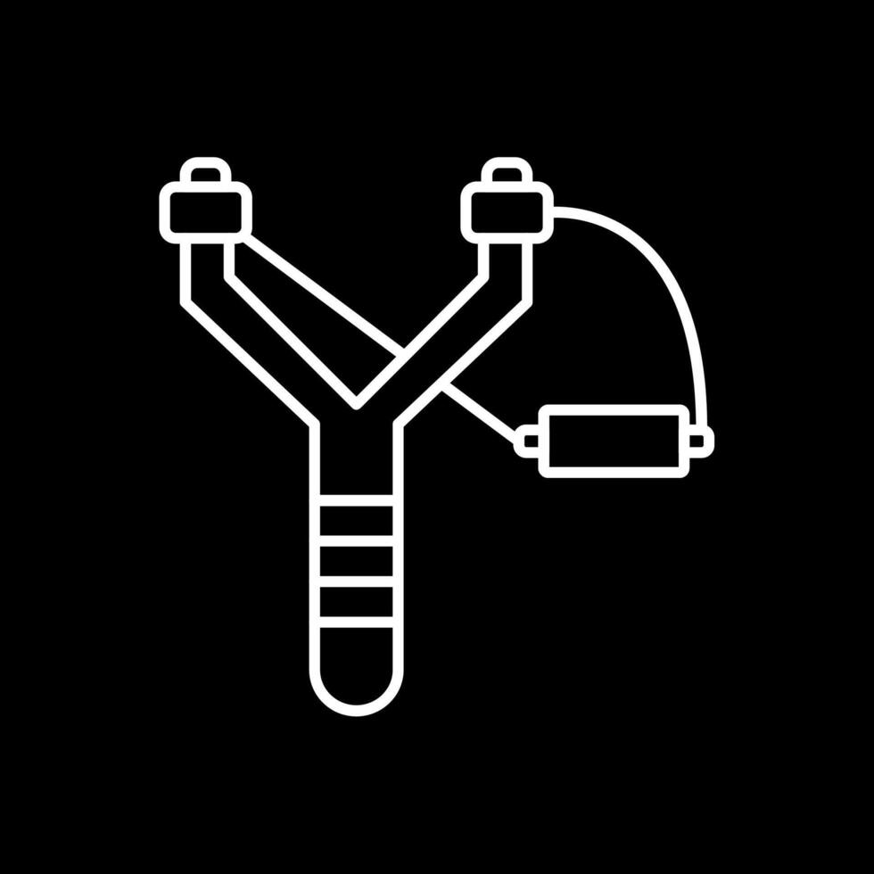 Slingshot Line Inverted Icon vector