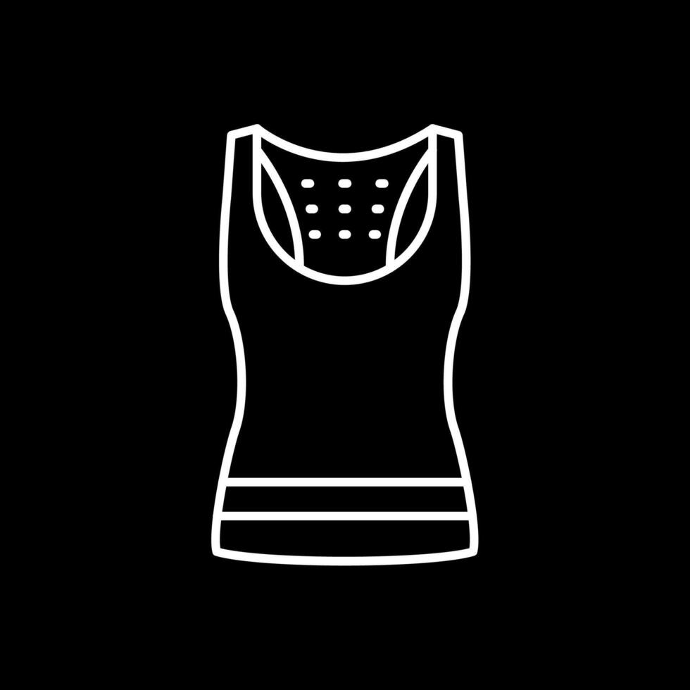 Tank Top Line Inverted Icon vector