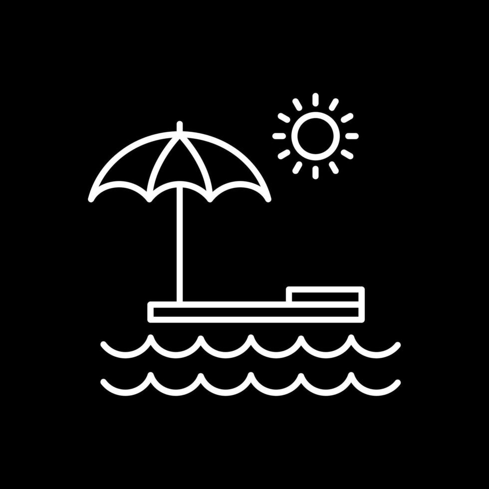 Summer Line Inverted Icon vector