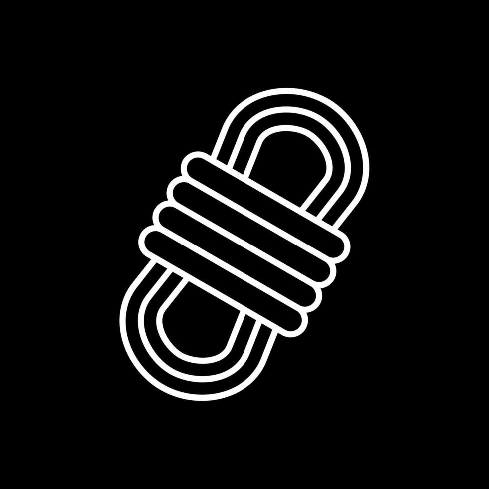 Rope Line Inverted Icon vector