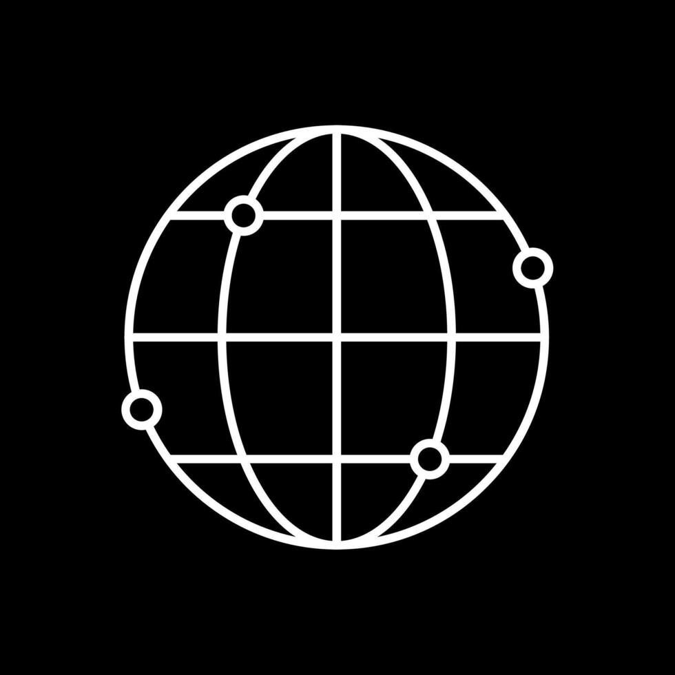 World Line Inverted Icon vector