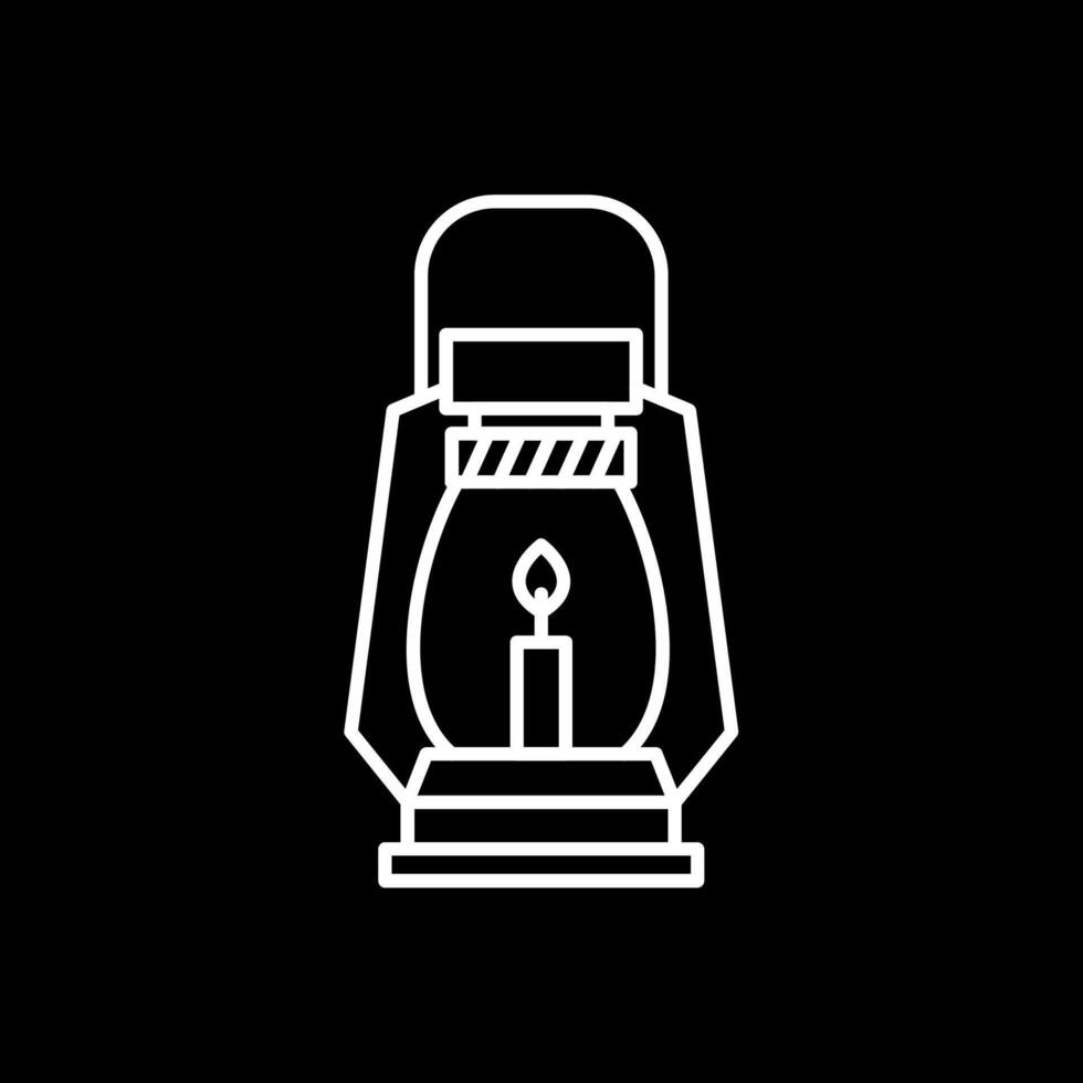 Gas Lamp Line Inverted Icon vector